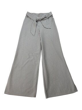 Anthropologie Maeve Black and White Check Gingham Wide Leg Slit Pants.  Size XS